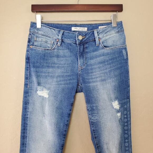 Mavi Jeans Angie Distressed Printed Skinny Jeans - Picture 3 of 9